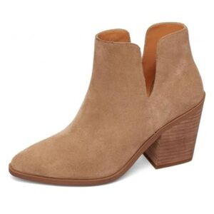 New Lisa Vicky Kicky Suede Saddle split ankle boots in tan